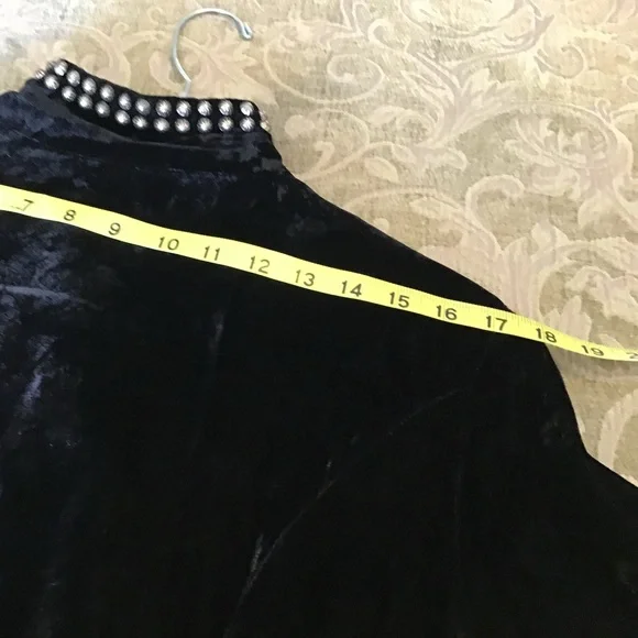 Double D Ranch Black Velvet Long Sleeve Dress - Picture 10 of 14